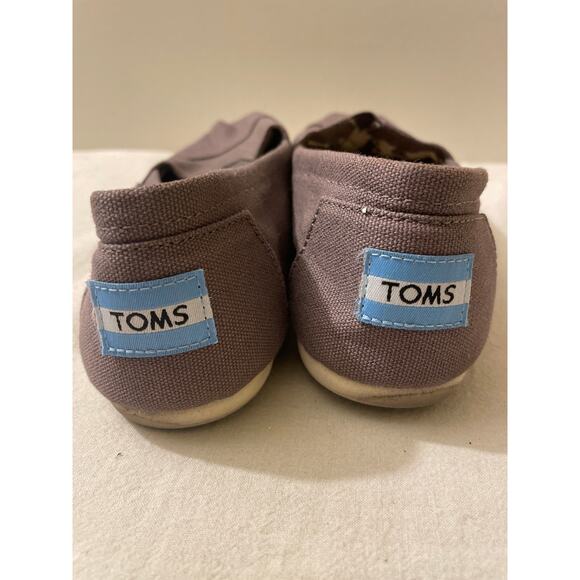 Toms Alpargata Women's‎ Size 7 Slip On Canvas Flats Shoes Gray Beige - Picture 4 of 7